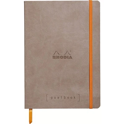 Afbeelding van Rhodia 117701C Rhodiama notitieboek (met zacht deksel in formaat DIN A4+, 220 x 297 mm, 80 vellen, microgeperforeerd, gelinieerd, met elastiek, bladwijzer, elastische binnenvak) geruit maulworpgrijs
