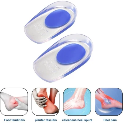 Afbeelding van 2x Hielspoor zooltjes Hielbeschermers Hiel Gelhak Heren Dames Blauw