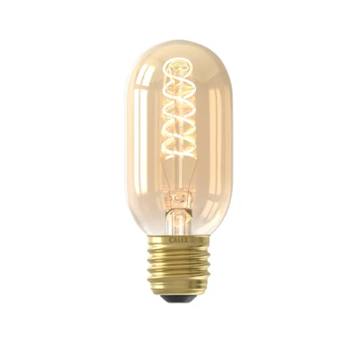 Afbeelding van Leen Bakker Calex LEDbuislamp Goudkleur E27 136 Lumen Lichtbronnen Goudkleurig Glas