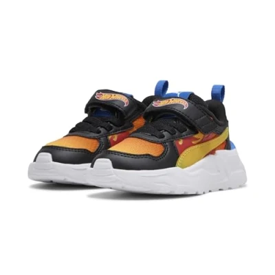 Afbeelding van Puma HOT Wheels Trinity LITE Sneakers Babyschoenen voor kinderen, Maat: 24, Black maple syrup red fire Kunststof