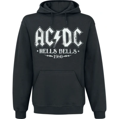 Afbeelding van AC/DC Hells Bells 1980 Trui met capuchon zwart S Katoen Band merch, Bands