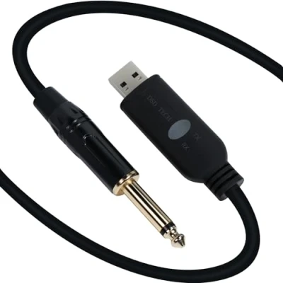 Afbeelding van DSD TECH SH AU20B USB naar 6.35mm Opname Audiokabel Ondersteunt 96Khz 24Bit Sampling Rate