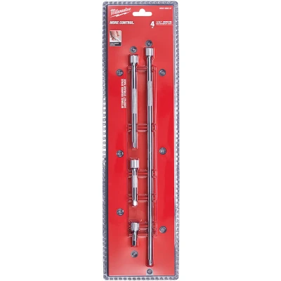 Afbeelding van Milwaukee 1/4 verlengstukken voor dopsleutels 4 delig 1/4&quot; 38 mm, 76 152 356 mm 4932480637