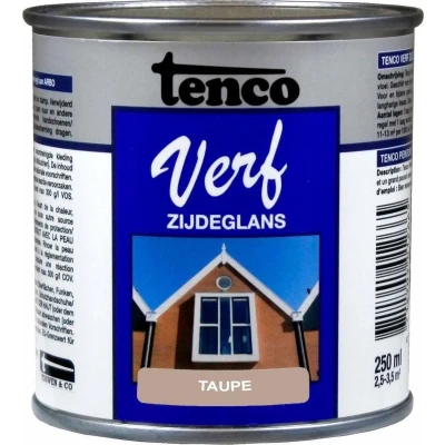 Afbeelding van Tenco TencoVerf Zijdeglans 0,25 ltr Taupe Woning onderhoud