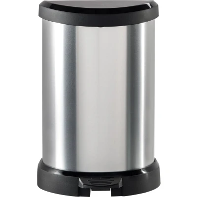Afbeelding van CURVER Deco Bin METALLIC &#039;S 20 L, zwart/zilver metallic, 30,3 x 26,8 44,8 cm