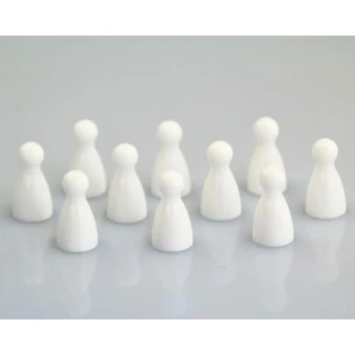 Afbeelding van Pionnen Wit 100 stuks