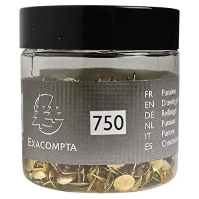 Afbeelding van Exacompta Doos met 750 koperen kopspijkers tiphoogte 9 mm diameter 11