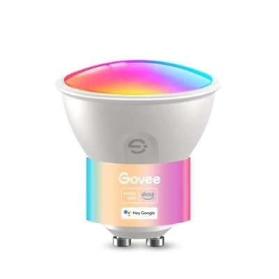 Afbeelding van Govee gloeilamp GU10 LED RGBWW, 400LM hoge helderheid, dimbare kleurveranderende lamp, 64 scènes, WiFi en Bluetooth slimme gloeilamp, werkt met Alexa, synchronisatie muziek, 2 pack