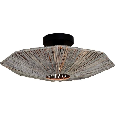 Afbeelding van GOOD&amp;MOJO Plafonniere Panama Donker grijs 45x45x5cm