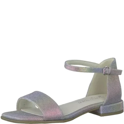 Afbeelding van Marco Tozzi BY Guido Maria Kretschmer Sandalen, Dames, Maat: 39, Rainbow metallic Textiel