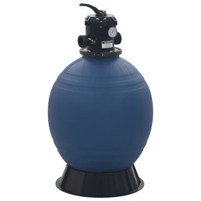Afbeelding van Zwembadzandfilter met 6 positie ventiel 560 mm blauw