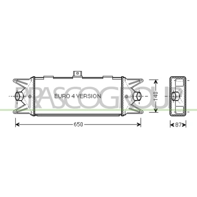 Afbeelding van Intercooler, inlaatluchtkoeler PRASCO FT926N001