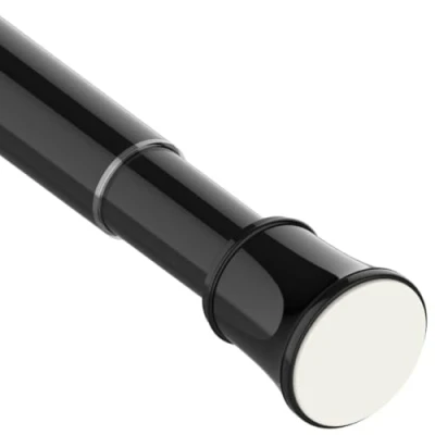 Afbeelding van 1 verlengbare telescopische gordijnstang voor ramen, boren niet nodig, douchegordijnstang, stang gordijnen, keuken, kast, geen gereedschap nodig (63 85 cm, zwart)