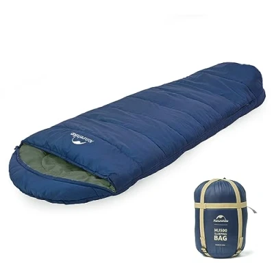 Afbeelding van Naturehike Mummy Slaapzak Ultra Lichtgewicht voor Volwassenen, Warm 3 4 Seizoenen, Waterdicht, Binnen, Kamperen, Wandelen, Bergbeklimmen, Reizen, Backpacking, Festivals, Buiten (Blauw)