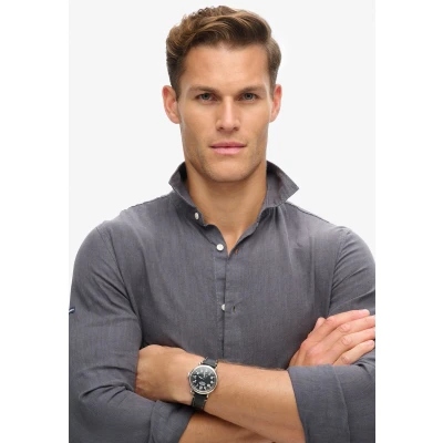 Afbeelding van Superdry Casual LONG Sleeve Overhemd, Heren, Maat: XL, Castlerock grey