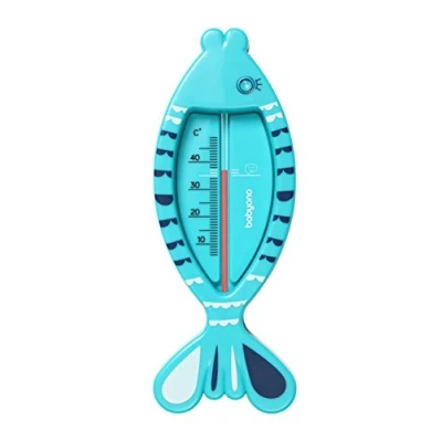 Afbeelding van Drijvende badthermometer geel giraffe 7308 turquoise