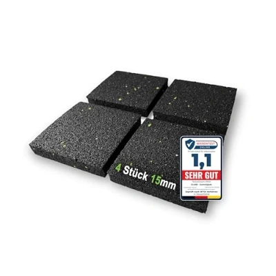 Afbeelding van CLARE Premium trillingsdemper als wasmachine onderlegger en trillingsdemper, antislip pads, minder lawaai beweging, antivibratiemat voor luidsprekers, 3D printer, 4 stuks, 15 mm