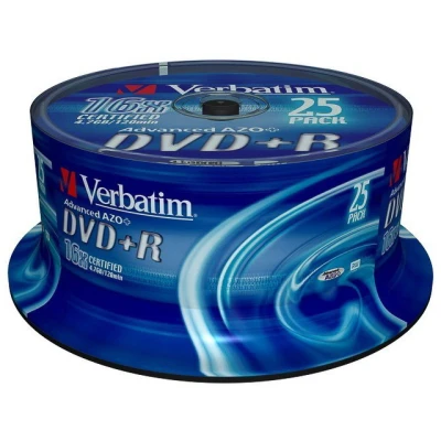 Afbeelding van Verbatim dvd recordable DVD+R, spindel van 25 stuks