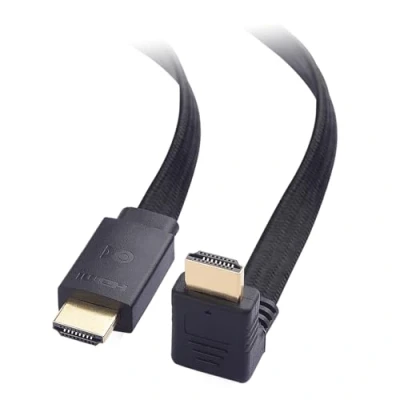 Afbeelding van Cable Matters 90 graden platte 48Gbps Ultra HD 8K HDMI kabel 6 ft met @60Hz, 4K @120Hz en HDR ondersteuning voor PS5, Xbox Series X/S, RTX3080 / 3090, RX 6800/6900, Apple TV, meer 1,8 m