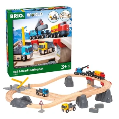 Afbeelding van BRIO Strassen Schienen Steinverlade SET Speelgoedtreinbaan voor kinderen, Maat: One Size, Multicoloured