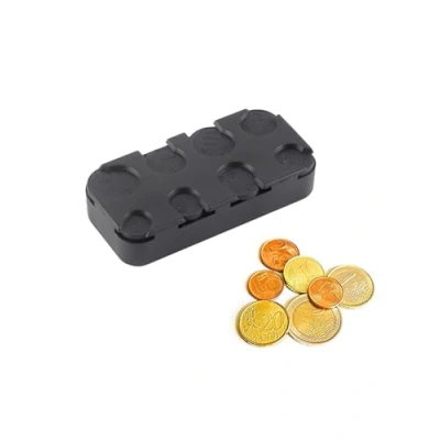 Afbeelding van Euro Munt Houder, Dispenser Rechthoek Plastic Portemonnee Opbergdoos Organizer Auto Gebruik