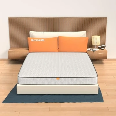 Afbeelding van miasuite i sogni italiani Primavera Matras met orthopedisch medisch hulpmiddel overtrek van katoen, hypoallergeen en mijtdicht, waterschuim polyurethaan, wit, tweepersoonsbed, 160 x 190 cm