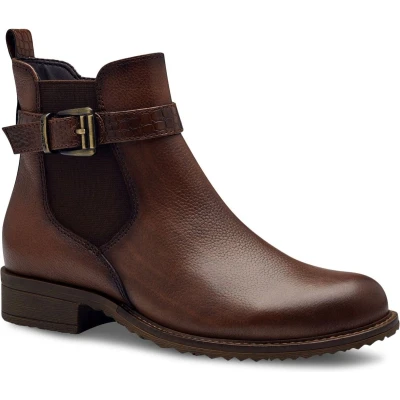 Afbeelding van Tamaris Chelsea Korte laarzen, Dames, Maat: 36, Cognac Leer/ synthetisch