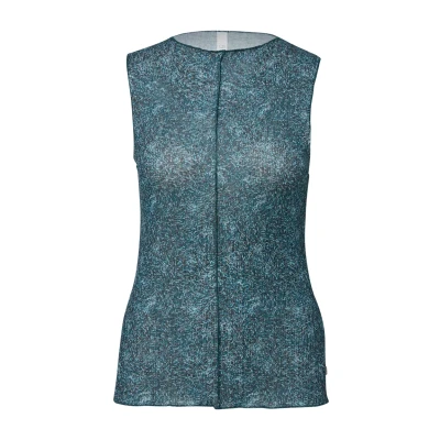 Afbeelding van QS Struktur Top, Dames, Maat: Medium, Petrol