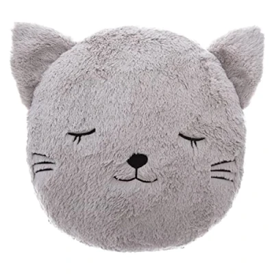 Afbeelding van Atmosphera Dieren sierkussen kinderkamer kat/poes grijs AƒaEs 27 cm polyester Sierkussens