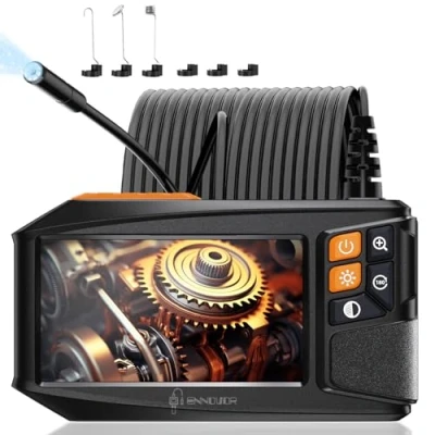 Afbeelding van Ennovor Endoscoop, 4,3 inch IPS scherminspectiecamera, 1920P HD digitale borescope, geen app, wifi, inspectiecamera met 8 instelbare LED verlichting, IP67 semi stijve kabel, waterdichte