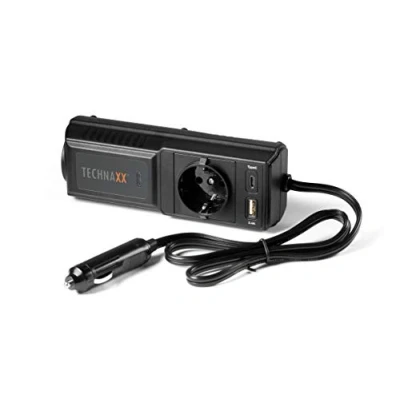 Afbeelding van Technaxx TE21 Auto 12V spanningsomvormer met 2 USB poorten en 1 x 230V stopcontact max. 200W