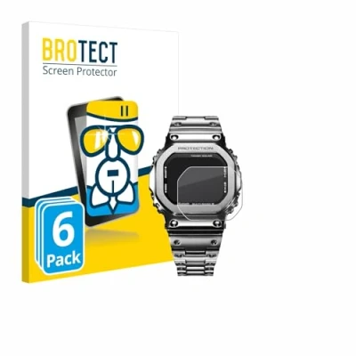 Afbeelding van BROTECT Screenprotector voor Casio G Shock GMW B5000D 1ER Folie Beschermfolie Beschermglas transparant (6 Stuks)