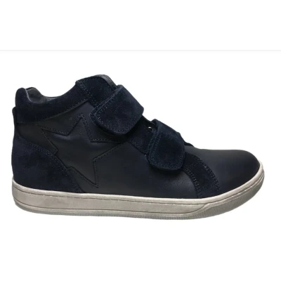 Afbeelding van Naturino Clay Star mt 31 2 velcro&#039;s ster lederen hoge sneakers navy