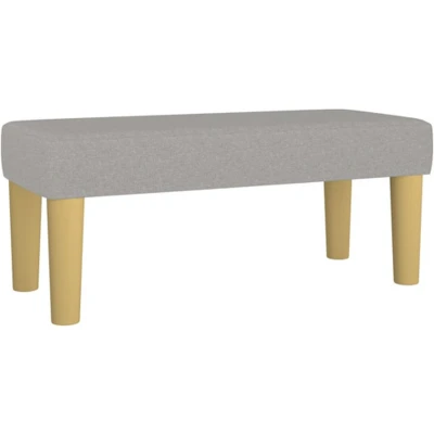 Afbeelding van vidaXL Bankje 70x30x30 cm stof lichtgrijs