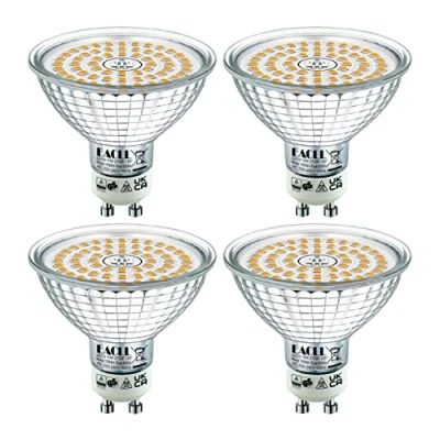 Afbeelding van EACLL Ledlamp, GU10, warmwit, 2700 K, 10 W, vervangt halogeen 110 4 stuks, 1050 lm led verlichting zonder flikkeren, stralingshoek 120 , PAR20, niet dimbaar, AC 230 V, kort, reflectorlamp
