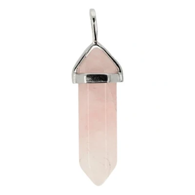 Afbeelding van Ruben Robijn Roze kwarts dubbeleinder hanger