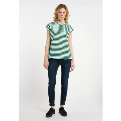 Afbeelding van Dreimaster Bridgeport Tshirt print, Dames, Maat: 34, Grün weiss