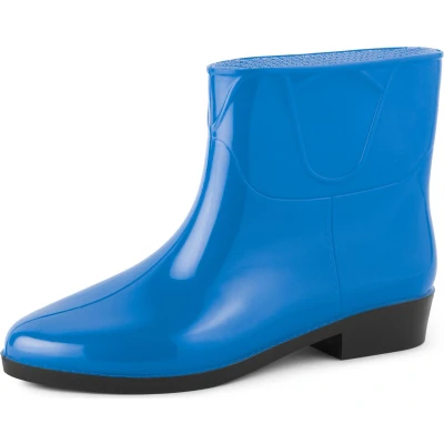 Afbeelding van Ladeheid Dames Regenlaarzen Korte Rubberen Laarzen PVC LA ZT Meduza Blauw 7M 38