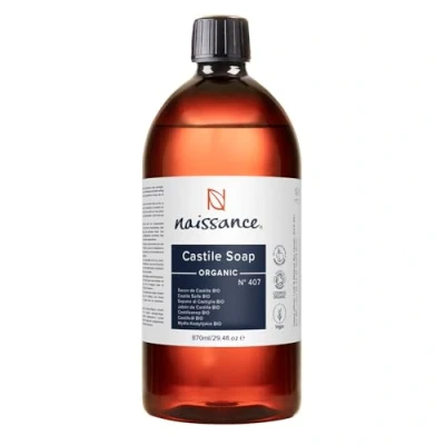 Afbeelding van Naissance Biologische Gecertificeerde Castile Vloeibare Zeep (nr. 407) 870 ml Natuurlijke, Veganistisch, Ongeparfumeerde, vrij van SLS en SLES