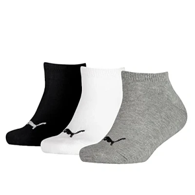 Afbeelding van PUMA Sneakersokken (verpakking van 3 stuks), uniseks, grijs/wit/zwart, 39 42