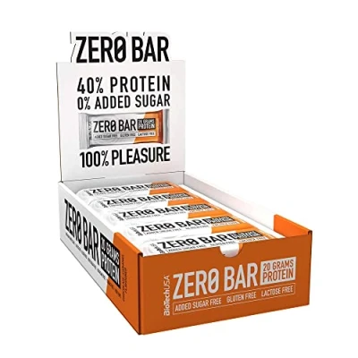Afbeelding van BioTechUSA Zero Bar Protein snack Suikerarm &amp; Lactosevrij Knapperige textuur Heerlijke smaken Ideaal voor diëten en workouts, 20 * 50 g, Chocolade Karamel