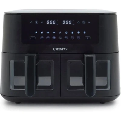 Afbeelding van Greenpan Bistro Airfryer Dual XL 2 Basket + 8 delig (8 muffin tang) 4L