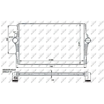 Afbeelding van Intercooler, inlaatluchtkoeler NRF 30931