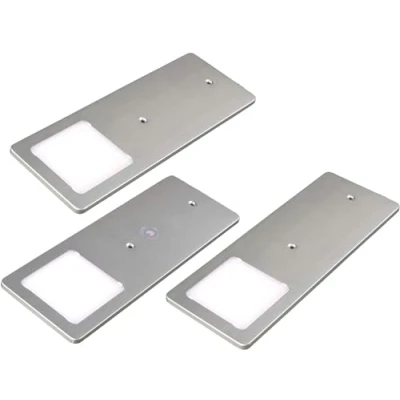 Afbeelding van kalf LED onderbouwlampen zilver 5W zeer vlakke keukenlamp met touch dimfunctie inbouwspot inbouwspot, keuze: 3er set warmwit