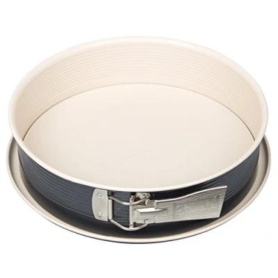 Afbeelding van Zenker 7812 springvorm Crème Noir met 1 bodem, diameter 28 cm, roestvrij staal, grijs/beige, x 7 cm