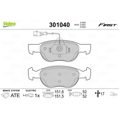 Afbeelding van Valeo Remblokset 301040