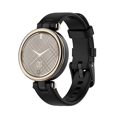 Afbeelding van Yikamosi Compatibel met Garmin lily Bandje,Snelle release Zachte Siliconen Roestvrij stalen sluiting Vervangende Bandje voor lily,Zwart