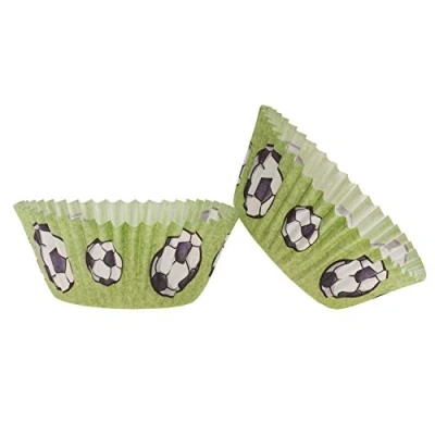 Afbeelding van Dekora Baking Cups Football pk/25 Cupcake Vormpjes