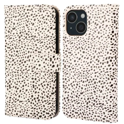 Afbeelding van Apple iPhone 15 Hoesje Kunstleder imoshion Bookcase Desert Dots Telefoonhoesje