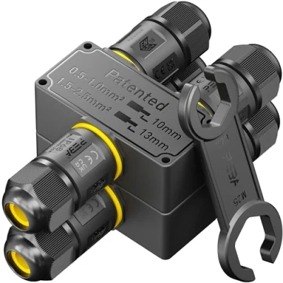 Afbeelding van PEBA IP68 Waterdichte Kabelconnector, 3 polig Outdoor kabelverbinders, weg Kabelverbinder,Waterdichte Kabelaansluitdoos,Aansluitdozen,Kabeldozen, Kabelverbinding voor Ø4 12mm Kabeldiamete 2 stuks